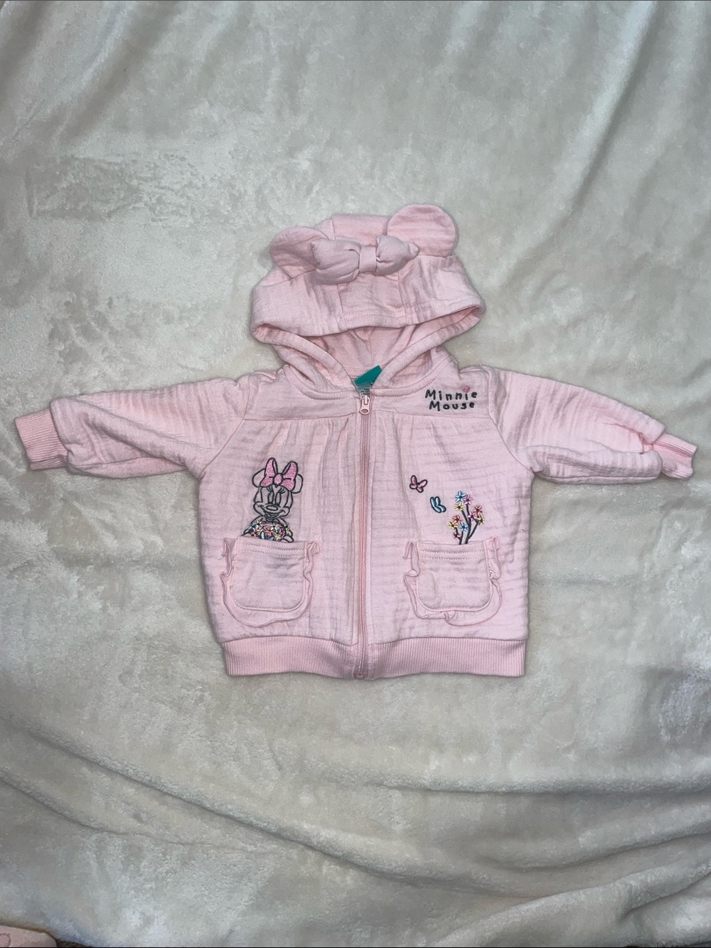 Disney Minnie Mouse Pink Hooded Zip Jacket for Kids